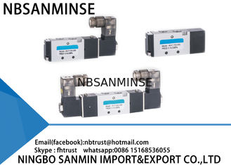 4V 100 Series Solenoid Pneumatic Valve Tipe Tiga Posisi Ganda Dikendalikan AirTAC