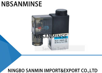 2 Arah 2 Posisi 1/8 "1/4" Ukuran Port Pneumatic Solenoid Valve NBR Bahan Segel Minyak