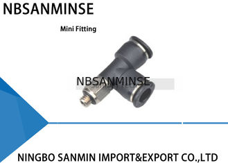 PD - C Kompak Satu Sentuhan Fitting Mini Fitting Bagian Pneumatik Pria Jalankan Tee Fitting Kompresor Udara Sanmin