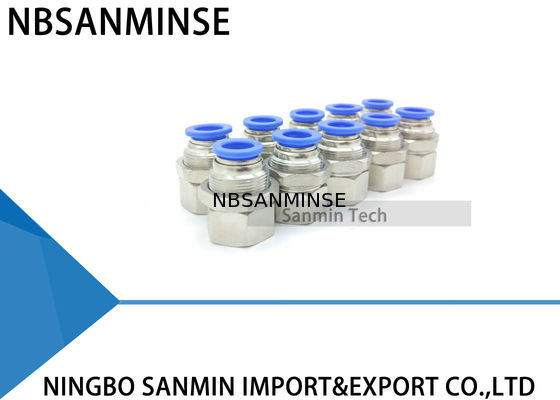 PMF Sekat Perempuan Lurus Plastik Pas Tabung Pas Aksesoris Jalan Pneumatik Bagian Di Sanmin