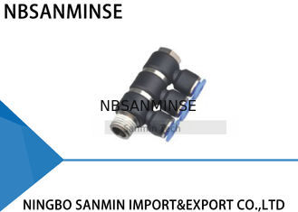 Tabung Universal Tiga Cabang Union Fitting Plastik Banjo Air Push Dalam Putar Quick Connector Sanmin