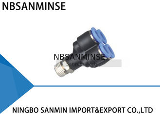 PXT Pneumatic Air Fittings Konektor Cepat 5 Way Double Y Type Push In Joint Sanmin