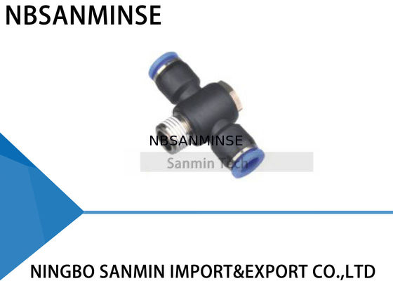 PGT Quick Connecting Tube Fittings Aplikasi Push In R Thread Ke Polyurethane dan Nylon Sanmin