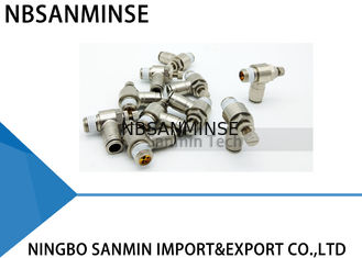 SCT Semua Logam Kuningan Fitting Push Dalam Pengontrol Kecepatan Kuningan Pneumatic Air Flow Control Valves Sanmin