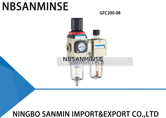 Airtac Type FRL Unit Regulator Filter Udara Lubricator 1/8 1/4 3/8 1/2 1.0Mpa GFC200 300