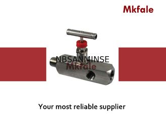 Multi-Port Stainless Steel Gauge Valves Dengan Teflon Seal ASME NPT Katup Tekanan Tinggi 3000PSI 6000PSI