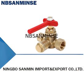 1 2 Inch 1.6Mpa Pressure Gauge Valve Tiga Cara Dengan Tubuh Kuningan