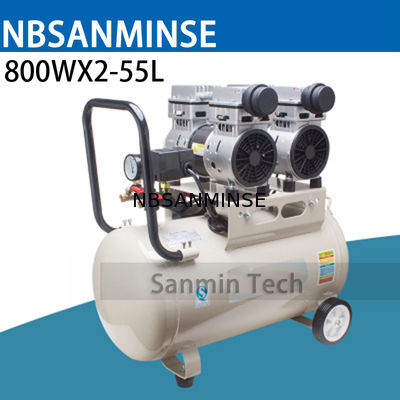 800WX2 - 55L Kompresor Udara Mini Oilless Tekanan Tinggi Desain Bisu Kayu Aplikasi Rumah AC220V Berkualitas Tinggi