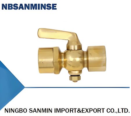 305-DN6 305-DN10 305-DN15 Double Headed Copper Pressure Gauge Plug With Brass Sealing Surface