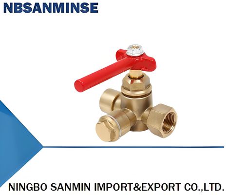 1 2 Inch 1.6Mpa Pressure Gauge Three Way Valve With Brass Body
