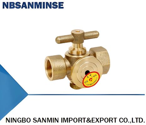 Pressure Gauge Brass Electric Solenoid Valve Three Way Plug