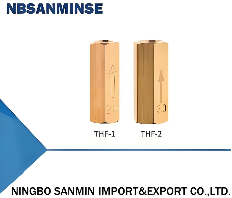 High Pressure THF Oil Return Check Valve With Orifice ∅0.8-∅3.0mm And Maximum Pressure 15 Bar