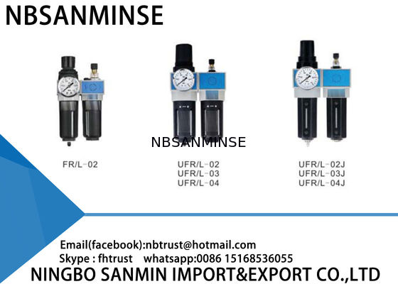 Regulator Filter Udara Lubricator Pneumatik Dua Unit FRL Automation Mesin CNC Bagian kompresor udara