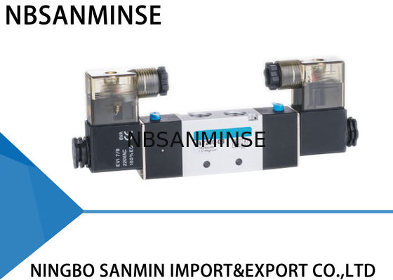 4V210 4V220 4V320 4V410 1/8 "1/4" Pneumatic Solenoid Valve Mesin Otomatisasi Katup Polit Udara