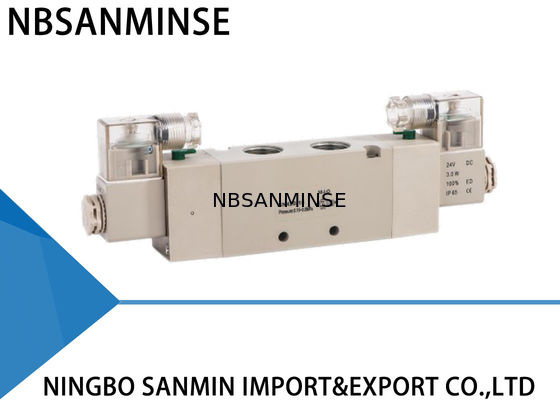 Tunggal / Ganda Coil Solenoid Valve, Pneumatic Air Valve 4N400 4V400 Series