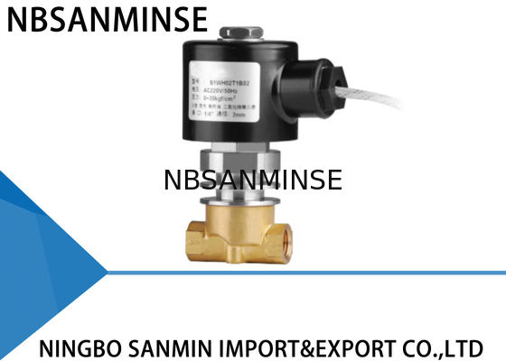 CO2 Liquid Steam Brass Solenoid Valve Biasanya Tertutup Suhu Tinggi / Rendah