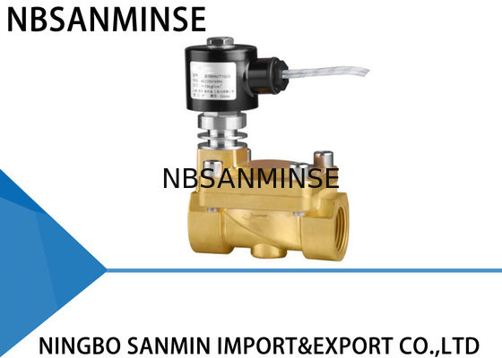 CO2 Liquid Steam Brass Solenoid Valve Biasanya Tertutup Suhu Tinggi / Rendah