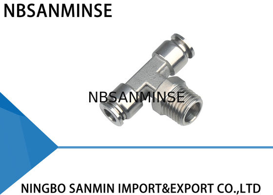 SSB Tee Air / Fitting Selang Hidrolik Untuk Layanan Makanan / Industri Kimia