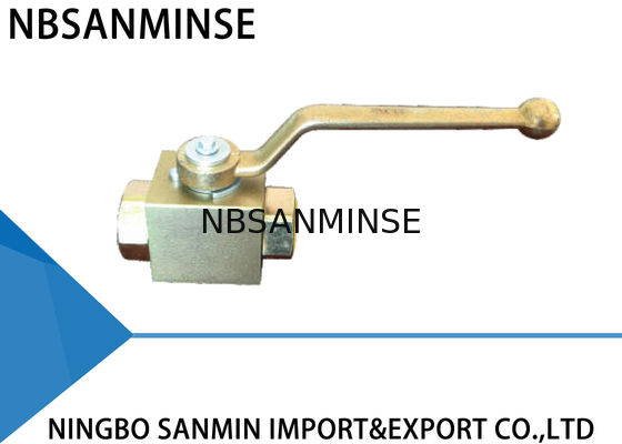 Manual Carbon Steel / Brass Hydraulic Ball Valve NBR VITON Jenis Segel Sertifikasi ISO9001