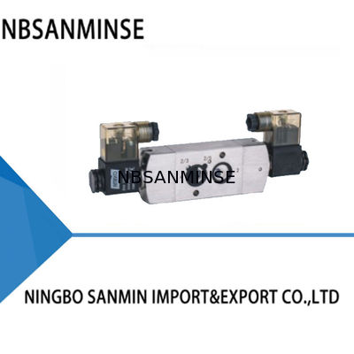 Klep Solenoid Pneumatik Kontrol Listrik Ganda 120C 5/2 Konversi 3/2 0.2-1.0Mpa