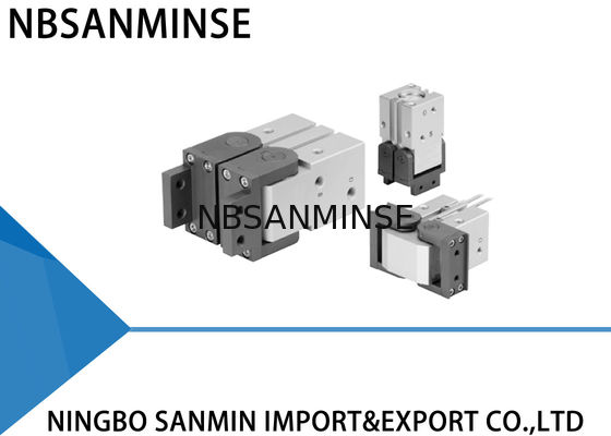 Double Acting Pneumatic Air Cylinder Gripper 180 ° Angular Type Rack &amp; Pinion Type Parallel Jaw Gripper
