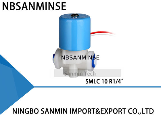 Plastik Kuningan Solenoid Valve Acting Biasanya Tertutup Langsung R 1/4 "Pipa Terhubung Cepat