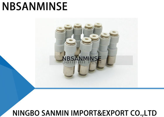 PCVU Pneumatic Quick Connect Inline Katup Serikat Union Air Compressor One Touch Connector Sanmin