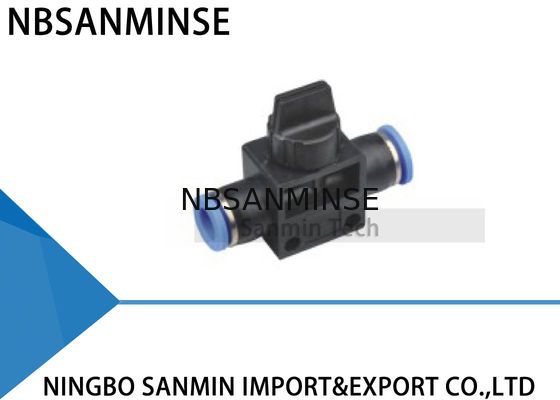 HVFF Pneumatic Flow Control Valve Selang Tangan Ke Konektor Selang Air Push Dalam 2Way / 3 Way Fitting Sanmin