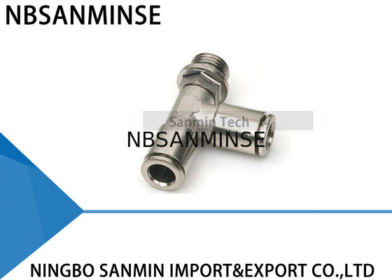 MPST Semua Logam Kuningan Fitting Pria Jalankan Tee Pneumatic Air Fittings Konektor Tabung Udara
