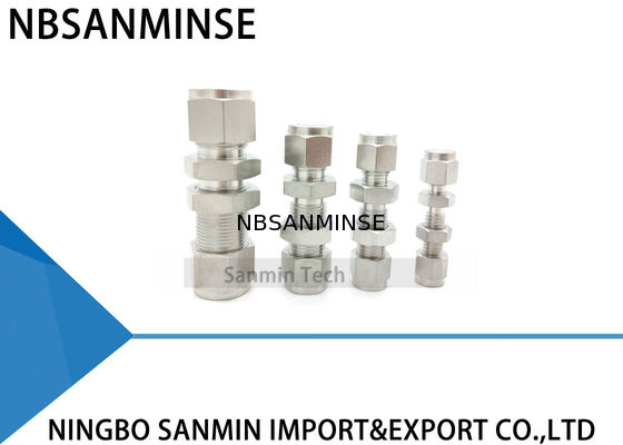 BU Sekat Stainless Steel SS316L Pneumatic Fitting Plumbing Fitting Sanmin Berkualitas Tinggi