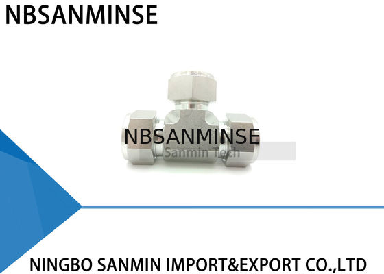 UT Union Tee Stainless Steel SS316L Pneumatic Tube Fitting Pipa Pas Sanmin Berkualitas Tinggi