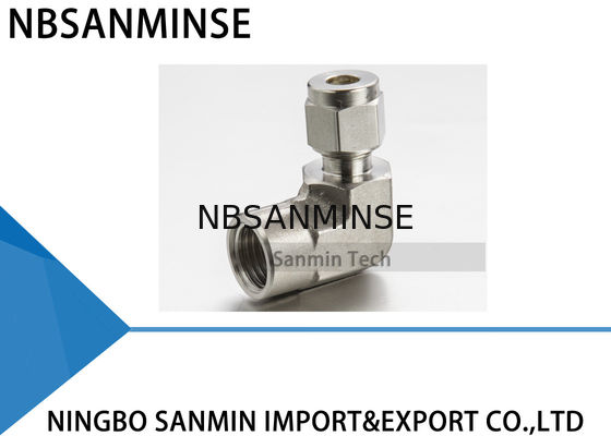 FE Siku Perempuan Pneumatic Air Fittings Stainless Steel 316L Tabung Standar