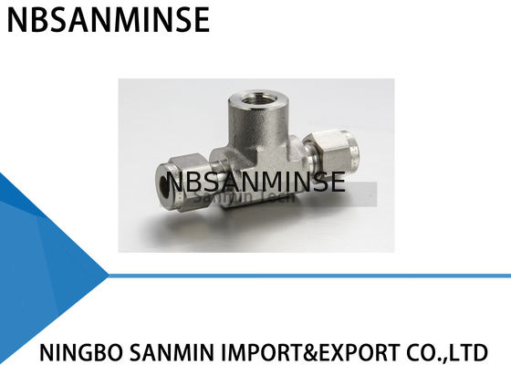Stainless Steel 316L Tabung Pneumatic Air Fittings Cabang Perempuan Tee