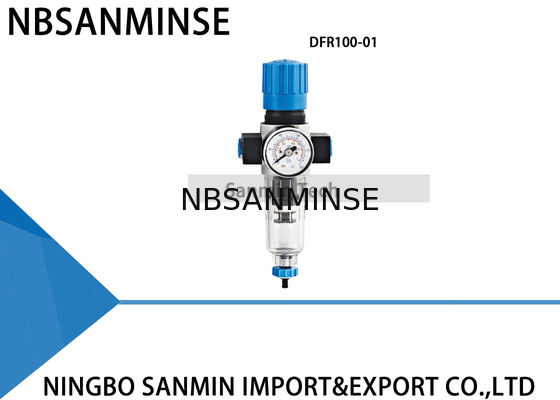 Biru Hitam Pneumatic Filter Regulator Lubricator Peralatan Sumber Udara