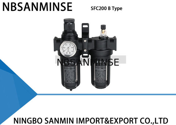 Lubricator Regulator Filter Udara Dua Unit FRL Unit Kompresor Filter Regulator Udara Sanmin