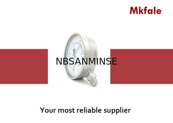 6 Inch Manometer Liquid Pressure Gauge Dengan SMS 160mm Kembali / Bawah