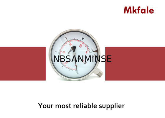 6 Inch Manometer Liquid Pressure Gauge Dengan SMS 160mm Kembali / Bawah
