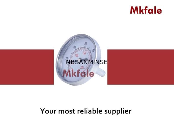 Pemanasan / Plumbing Pengukur Tekanan Cair Aluminium Bimetal Thermometer