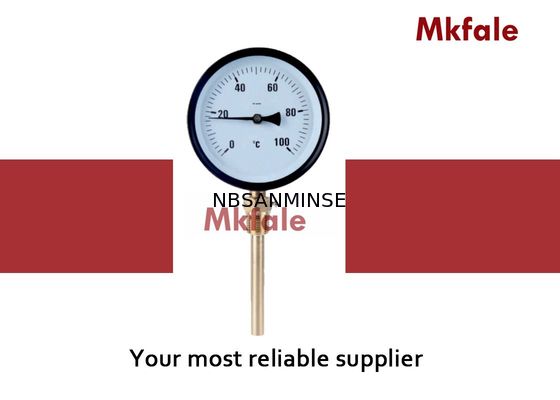 Black Steel Case Liquid Pressure Gauge Proses SMNB Bimetal Temperature Gauge