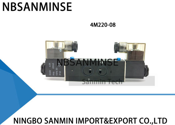 NBSANMINSE 4M Jenis Manifold Pneumatic Solenoid Valve Tunggal / Ganda Coil Valve Pneumatic