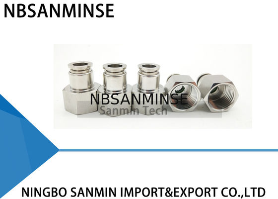 NBSANMINSE SSPCF M5 M6 1/8 1/4 3/8 1/2 SS316L Bagian Thread Internal Perempuan Lurus