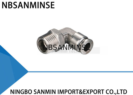 Pneumatic Air Fittings Pria Siku NBSANMINSE SSPL M5 M6 1/8 1/4 3/8 1/2 SS316L Komponen Udara