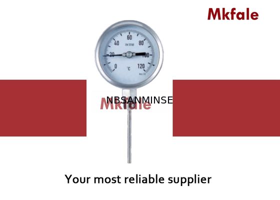 Alat Ukur Tekanan Bimetal Thermometer Cair Tekanan Tinggi Untuk Instrumen Pengukuran Teknik