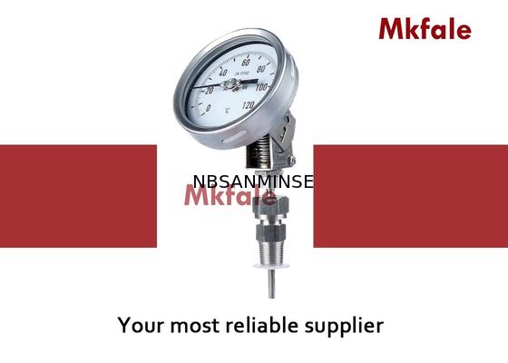 Alat Ukur Tekanan Bimetal Thermometer Cair Tekanan Tinggi Untuk Instrumen Pengukuran Teknik