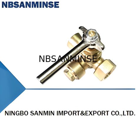 Katup Tiga Cara Tembaga Serbaguna Untuk Tali Pipa 1/2 "Dan Aplikasi Tekanan Nominal 2,5Mpa