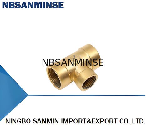 Tembaga Tee Kuningan Hose Fittings Tekanan 1.0MPA