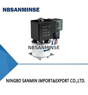 Katup Solenoid PTFE dengan Suhu Lingkungan Maks.+60℃, Suhu Medium 5℃～150℃, dan Sambungan M8×1 G1/8 M6 1/4UNF-28