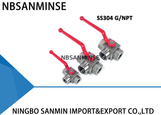 Ball Valve Hidrolik Industri Tekanan Tinggi Ball Valve Air Kinerja Bagus Tiga Arah