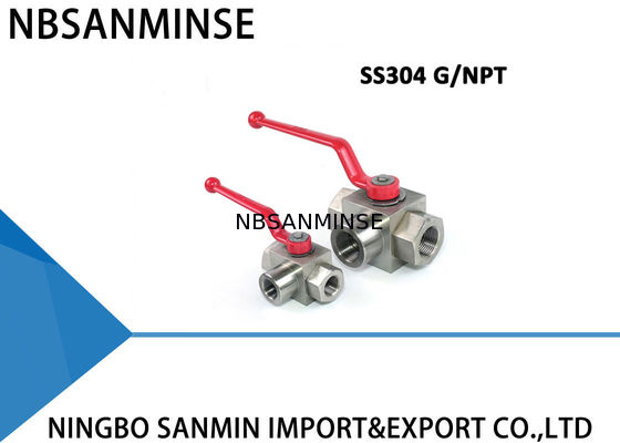 Ball Valve Hidrolik Industri Tekanan Tinggi Ball Valve Air Kinerja Bagus Tiga Arah