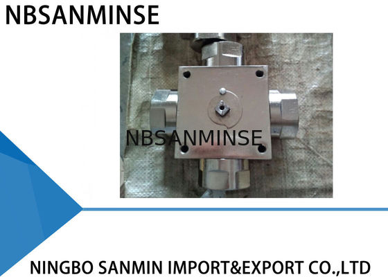 KHB4K Carbon Steel Ball Valve G Thread Empat Arah Kelautan Ball Valve Manual Power